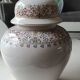 Vase with handcrafted Asian style porcelain lid
