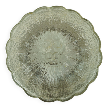 1970s mid century SCONCE or CEILING FIXTURE petal-shaped glass