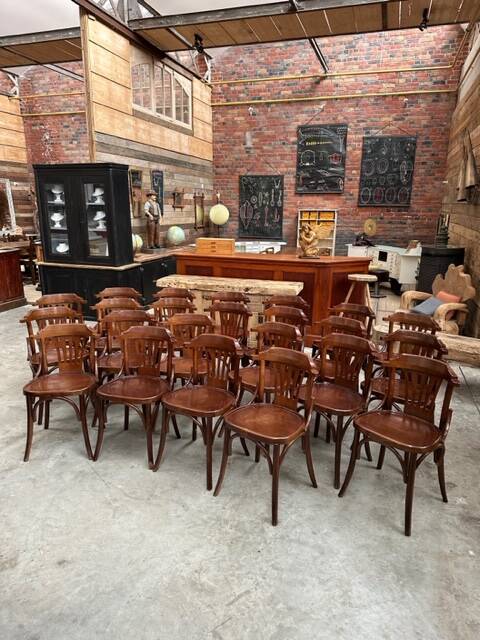 Suite of 23 bistro chairs