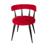 Cocktail chair in red moumoute