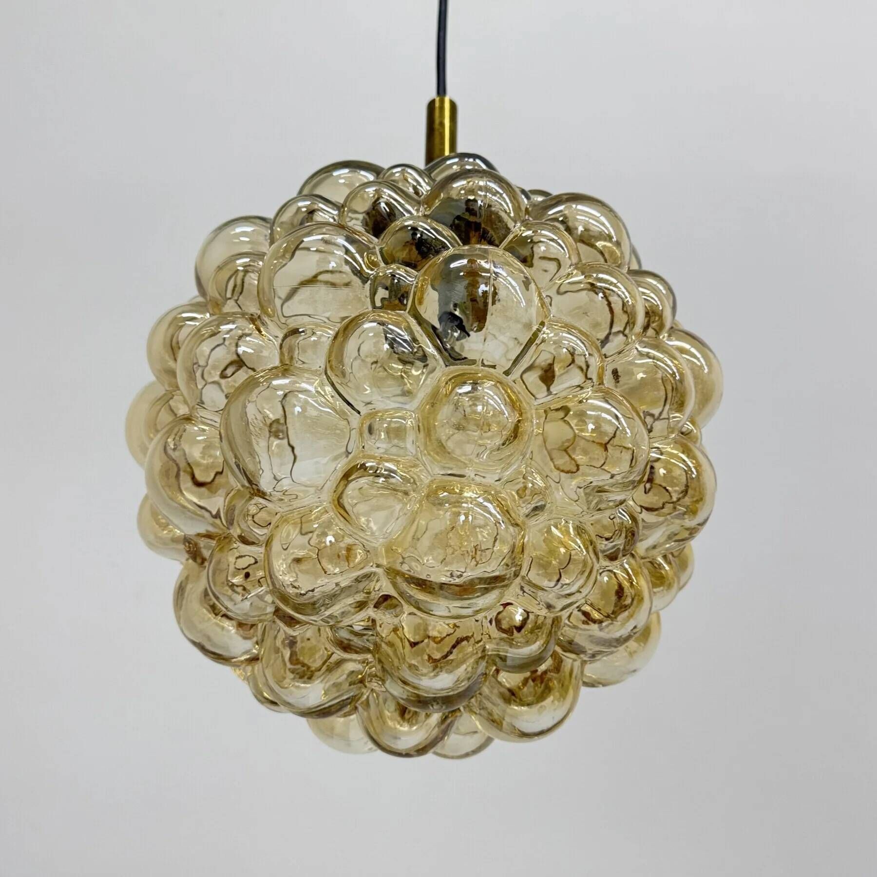XL Helena Tynell glass bubble hanging lamp pendant, 1970s