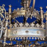 Large Antique Metal Chandelier