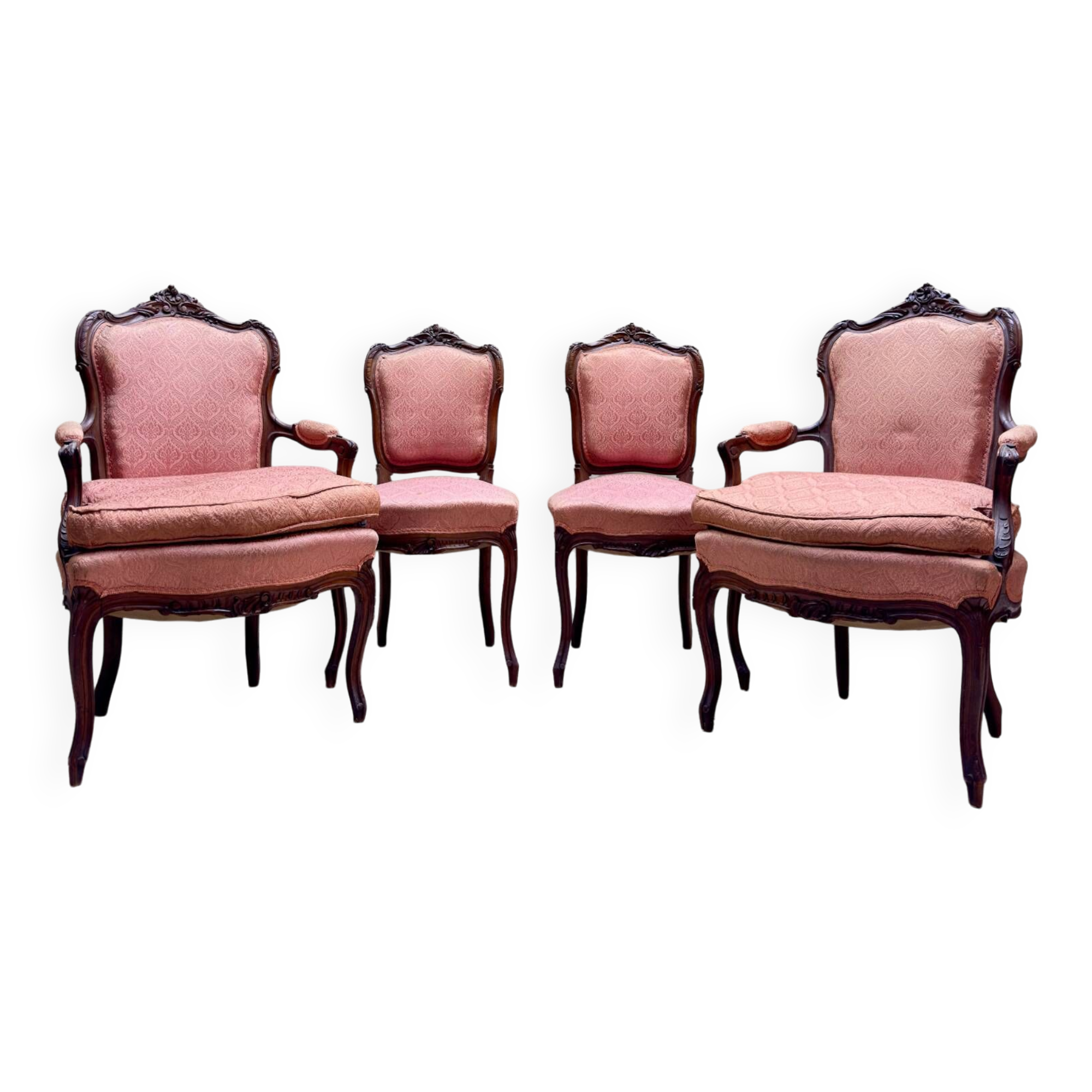 Louis XV Style Mahogany Living Room Furniture XIX Eme Century