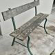 Old patinated garden bench 1950s