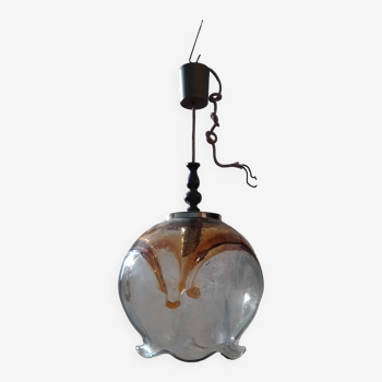 Italian Mazzega glass pendant lamp