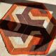 Midcentury Rare Carpet or Rug Hexagon, Denmark, 1960s