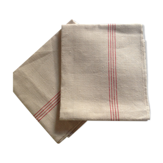 Paire de torchons en toile de lin