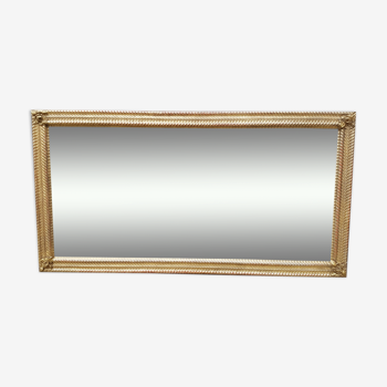 Golden mirror nineteenth Napoleon III 150x78cm