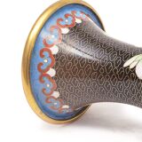 Vase chinois en laiton émaillé