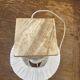 Modernist Table Lamp in Honey Onyx and Golden Maltese Cross - 1970s