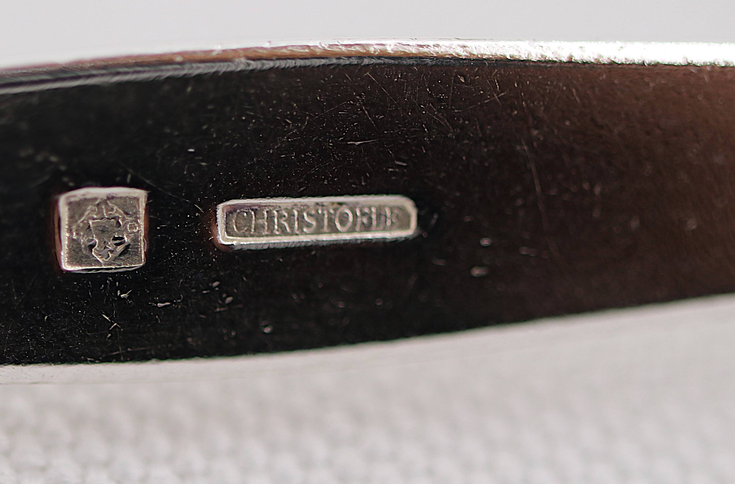 Christofle Printania model, Art Nouveau, 12 silver-plated knife rests.