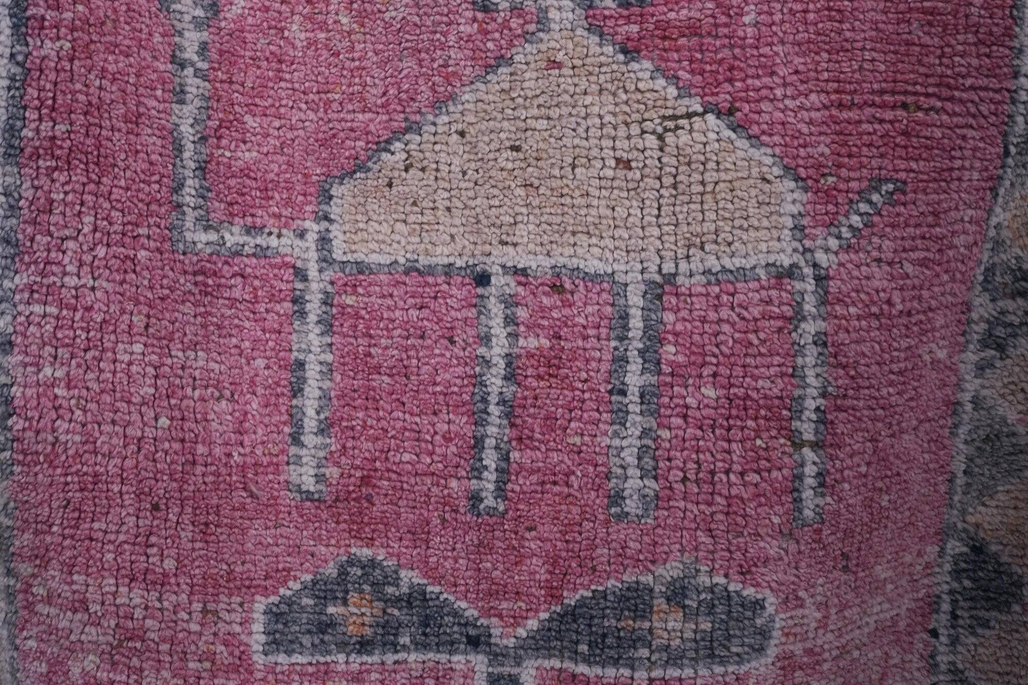 Vintage Turkish hallway rug 89x325 cm