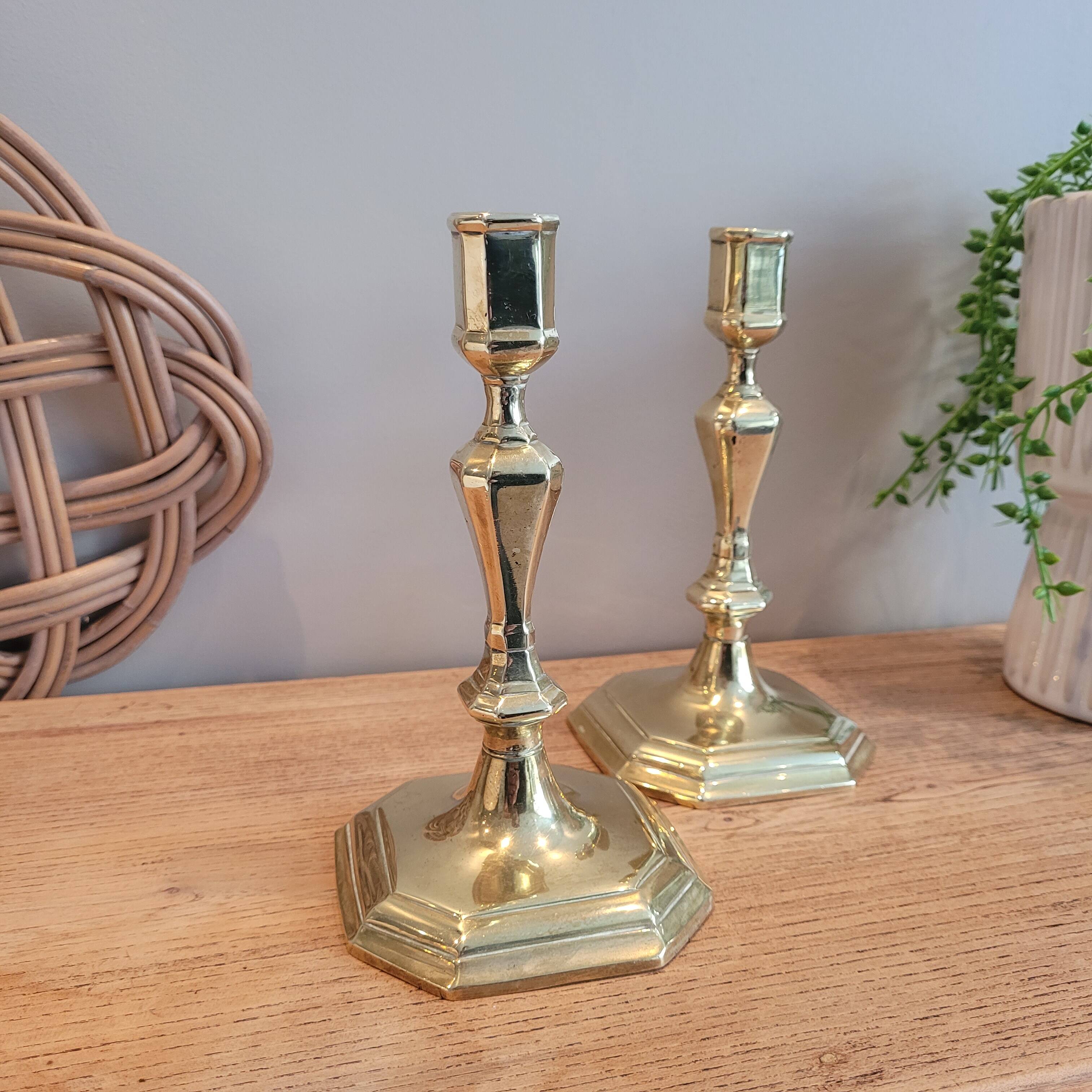 La Redoute x Selency pair of brass candle holders 03