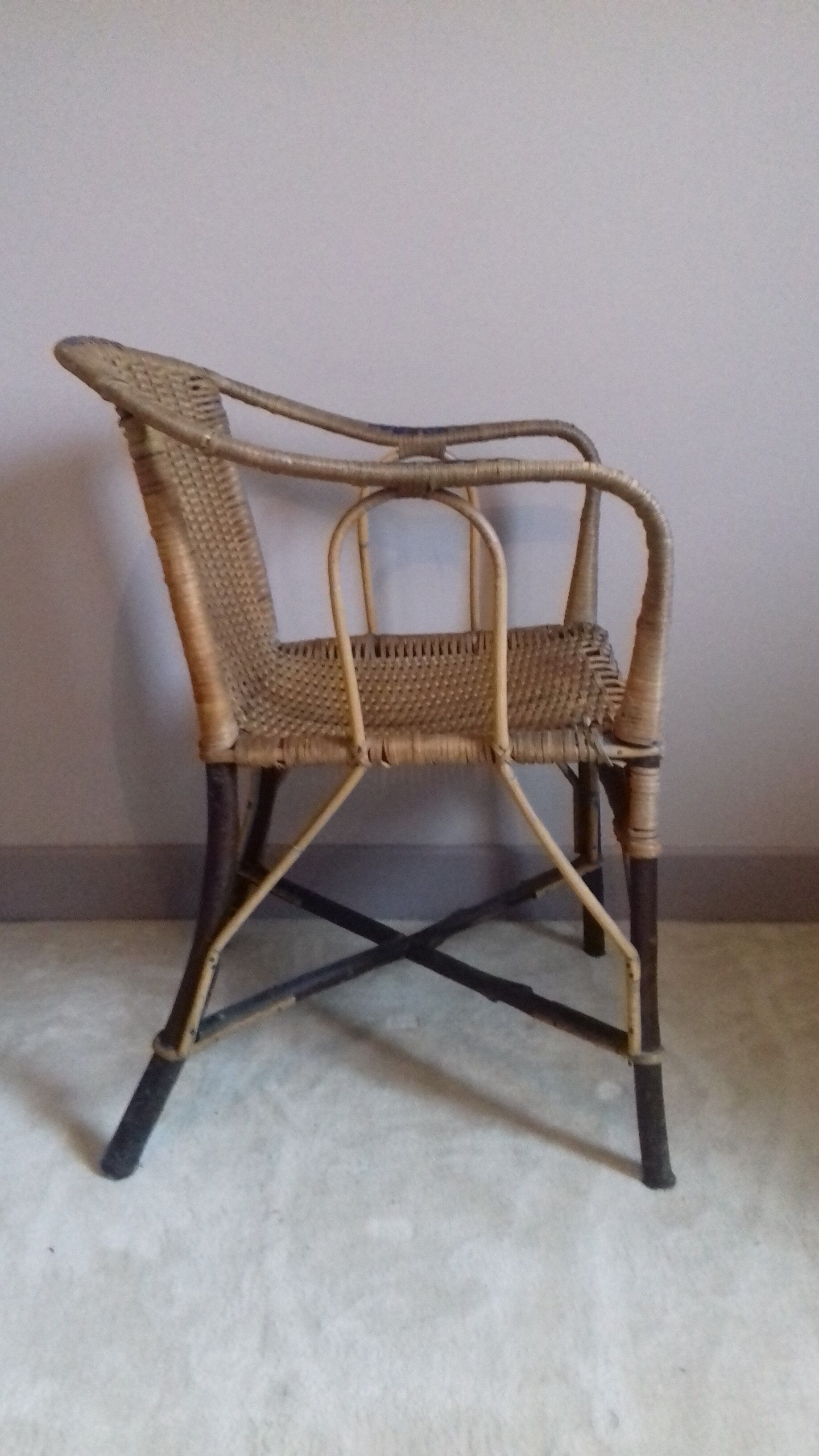 Wicker armchair