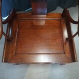 Pair of Chinese armchairs made of exotic wood