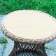 Small Vintage Wood and Rattan Roundtable 1960