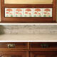 Vintage vanity toilet furniture with marble top.
