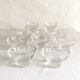 10 crystal champagne glasses, 1950s