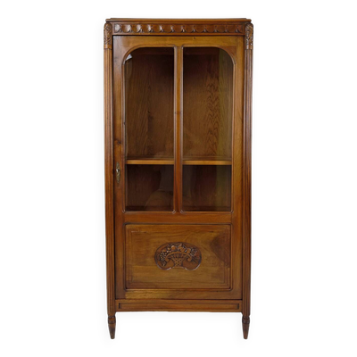 Vitrine Art Déco en noyer, France, Circa 1920