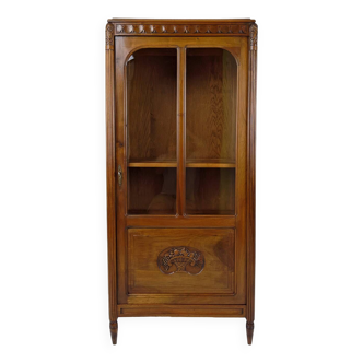 Art Deco walnut display cabinet, France, Circa 1920