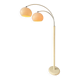 Space Age Dijkstra double arc white mushroom floor lamp