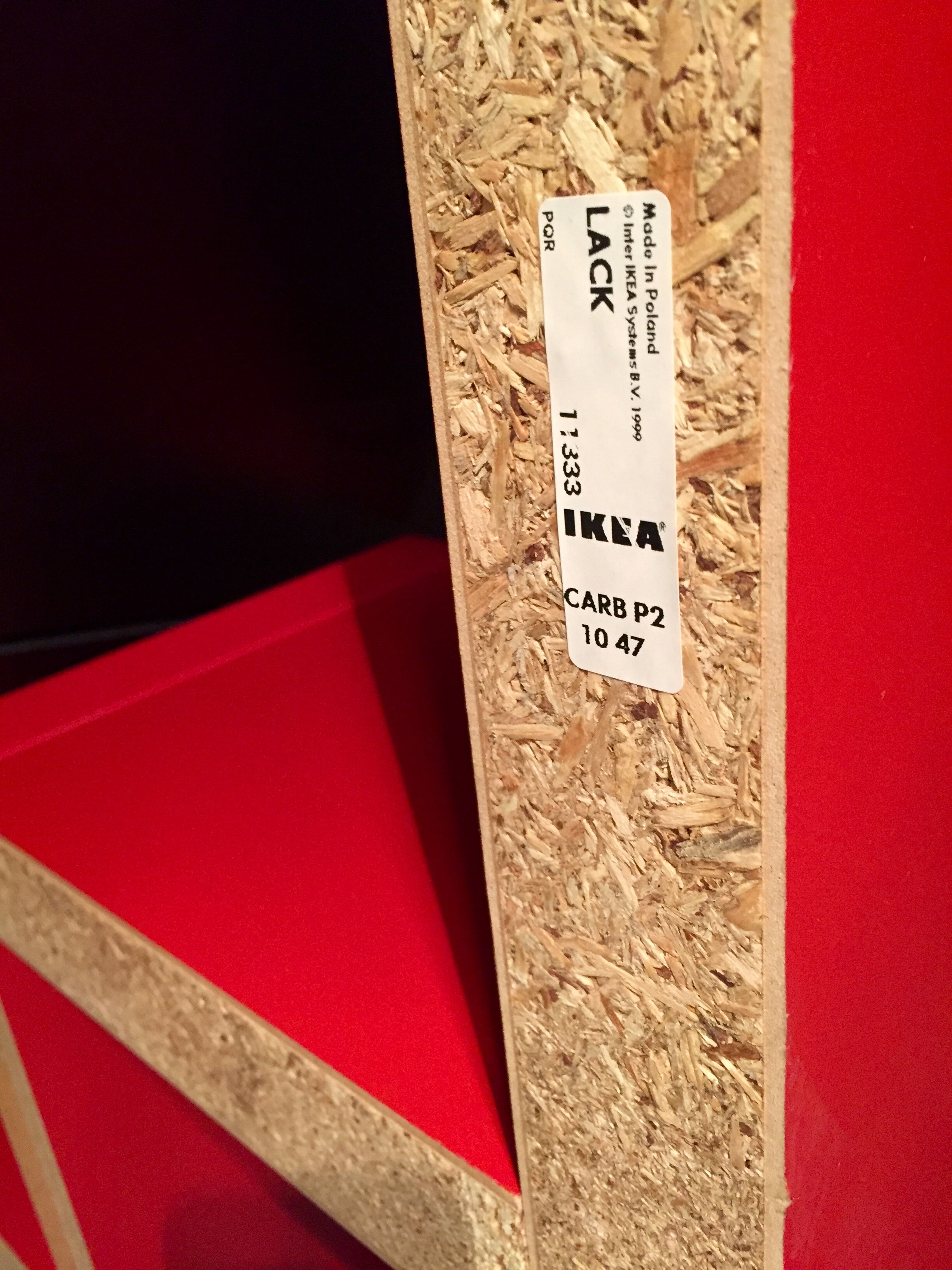 Etagere vintage zig zag red ikea lack series 1980