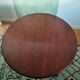 Danish extendable round table on central support