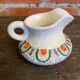 Old pitcher roberto rigon white ceramic polychrome decor vintage