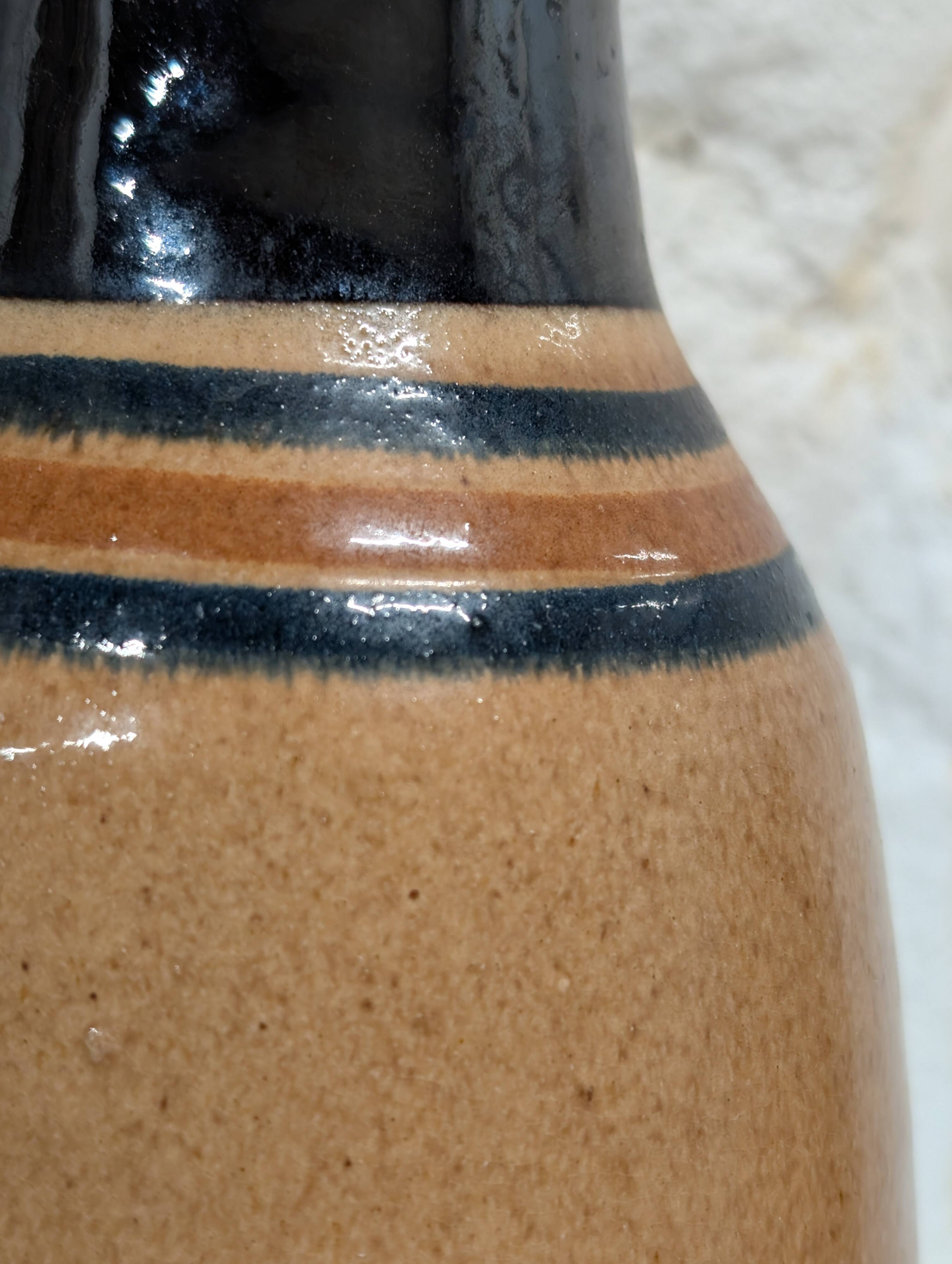 Vintage glazed stoneware vase
