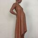 Vintage Terracotta Pregnant Woman Sculpture – Mid-Century Style Maternity Art Figurine