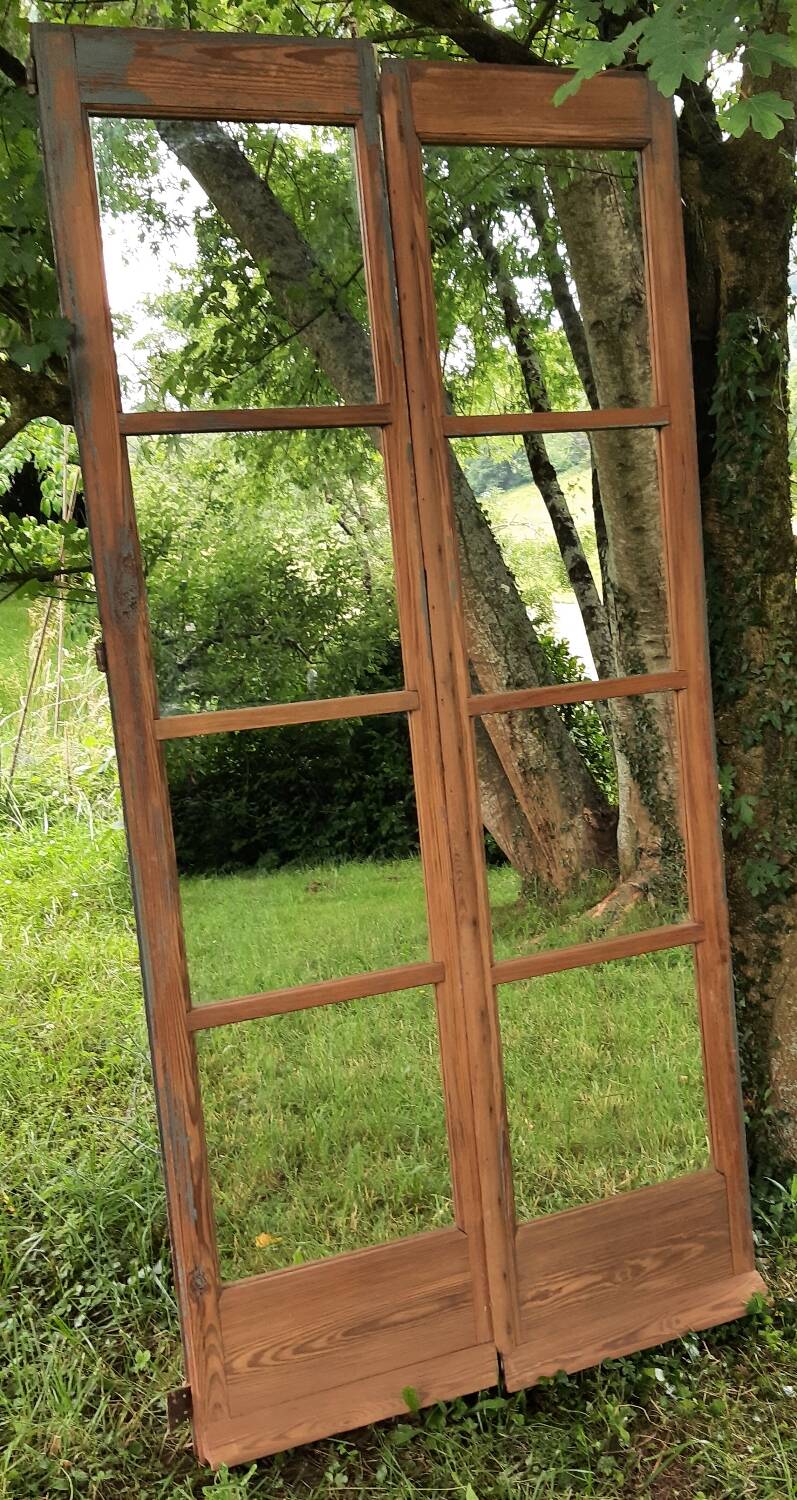 Double-leaf mirror (French window)