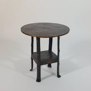 Antique Viennese side table handcrafted in wrought iron.
