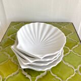 Empty scallop cups ceramic pockets