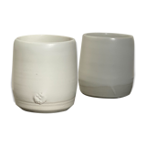 2 hand-turned porcelain cups