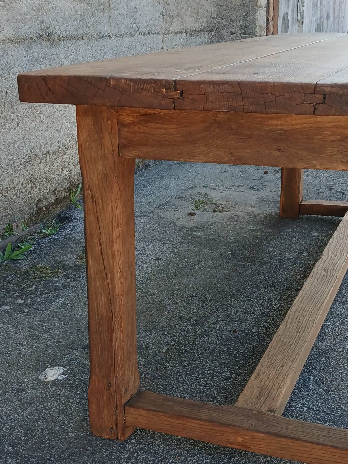 Solid oak farmhouse table