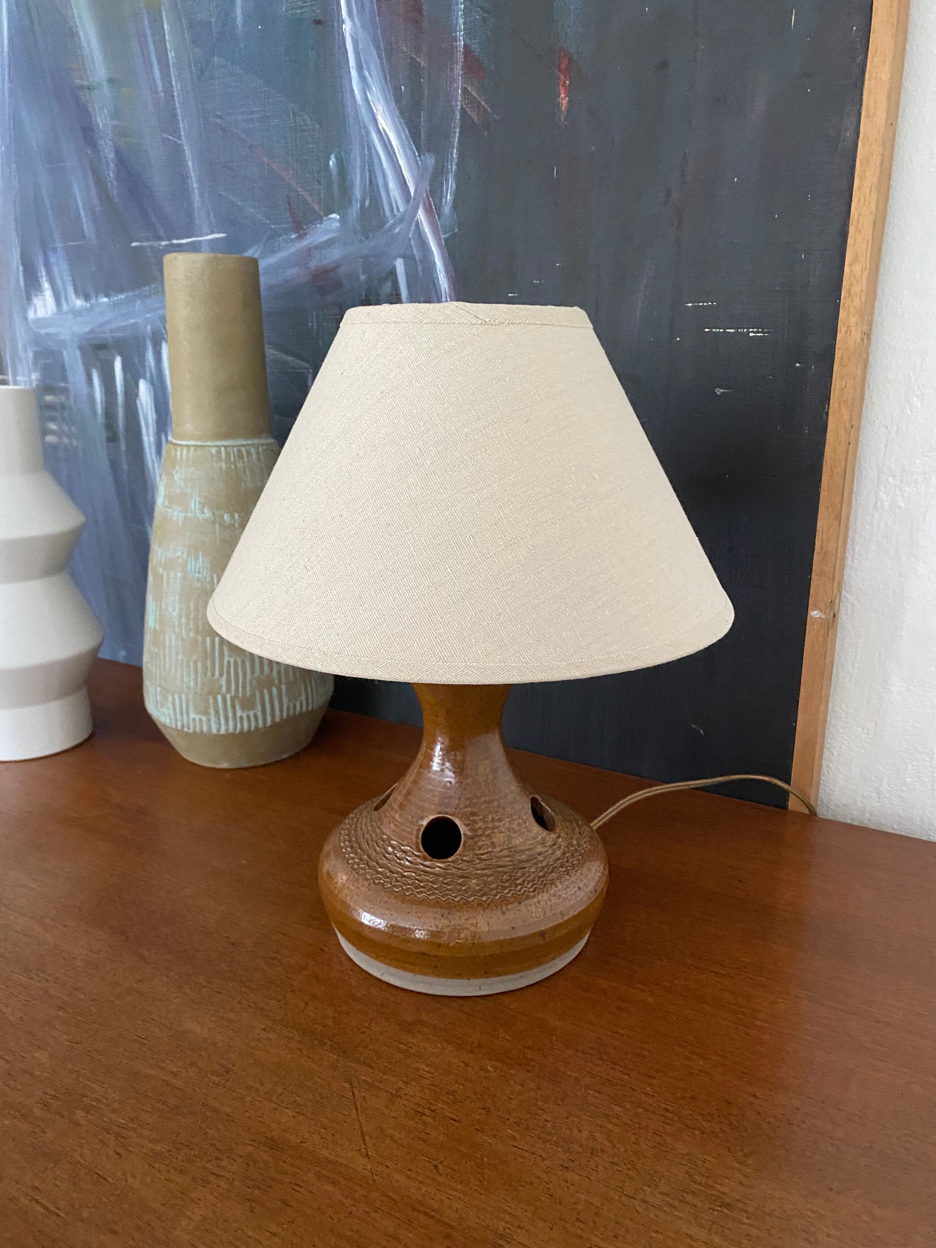 Lampe grès émaillé vintage