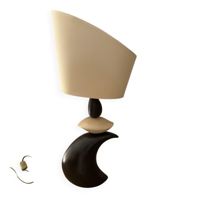 Lampe stylisée bateau sur la vague - Louis Drimmer -  année 70