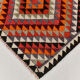 3x9 geometric kilim runner rug, 86x278cm