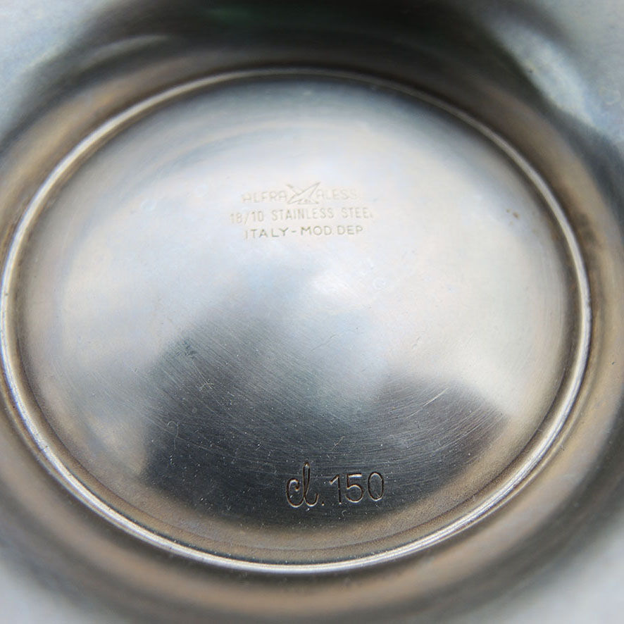 Ancienne coupe à punch en inox Alessi Alfra
