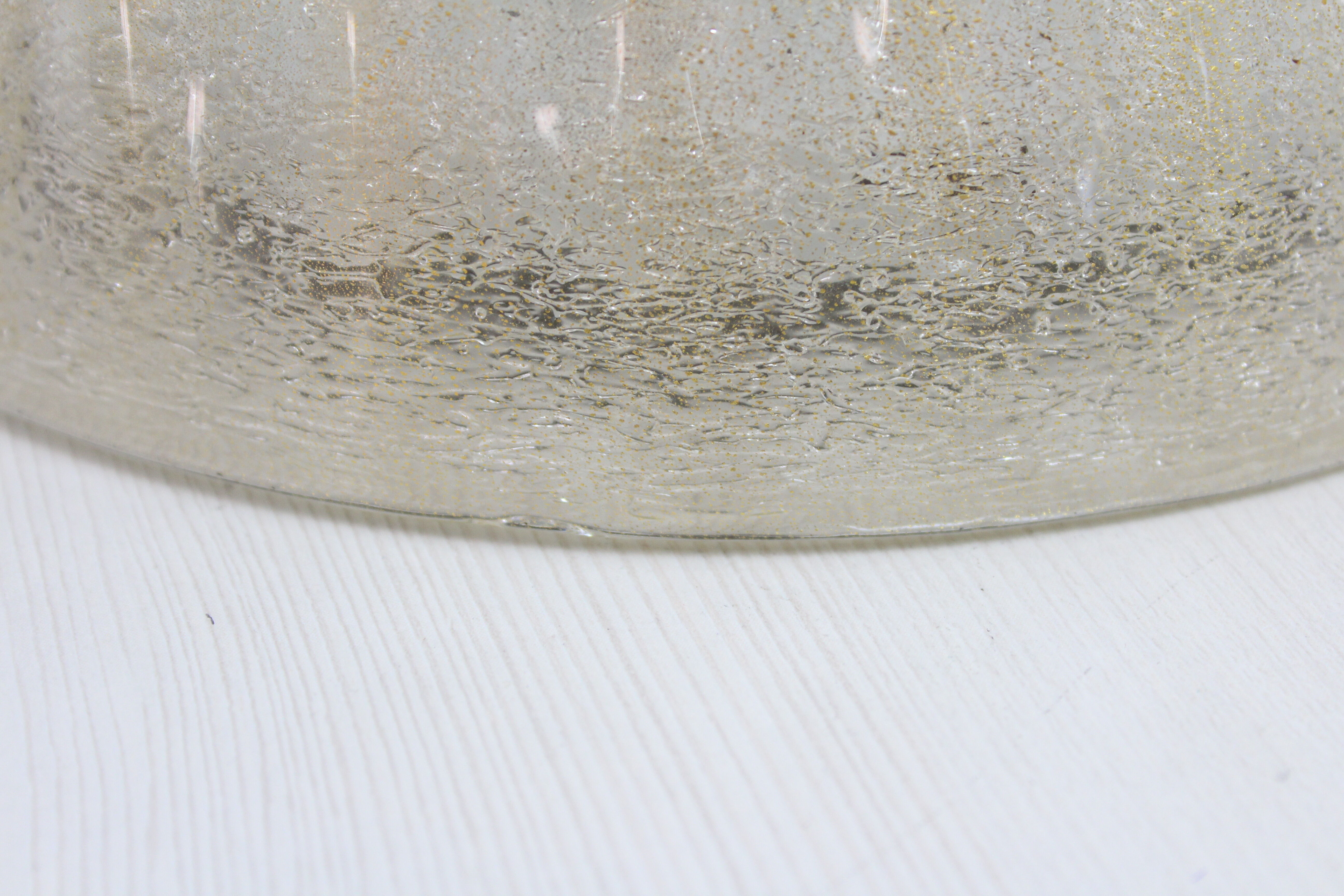 Vintage glass and brass ceiling lamp