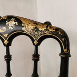 Black chair Napoleon III year, with gilding