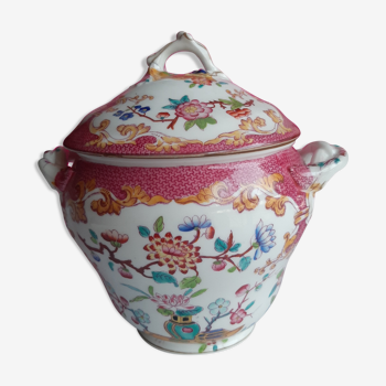 Minton porcelain covered baluster sugar bowl, 19th