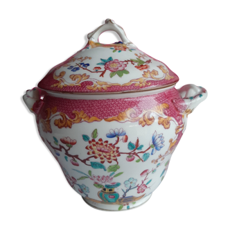 Minton porcelain covered baluster sugar bowl, 19th