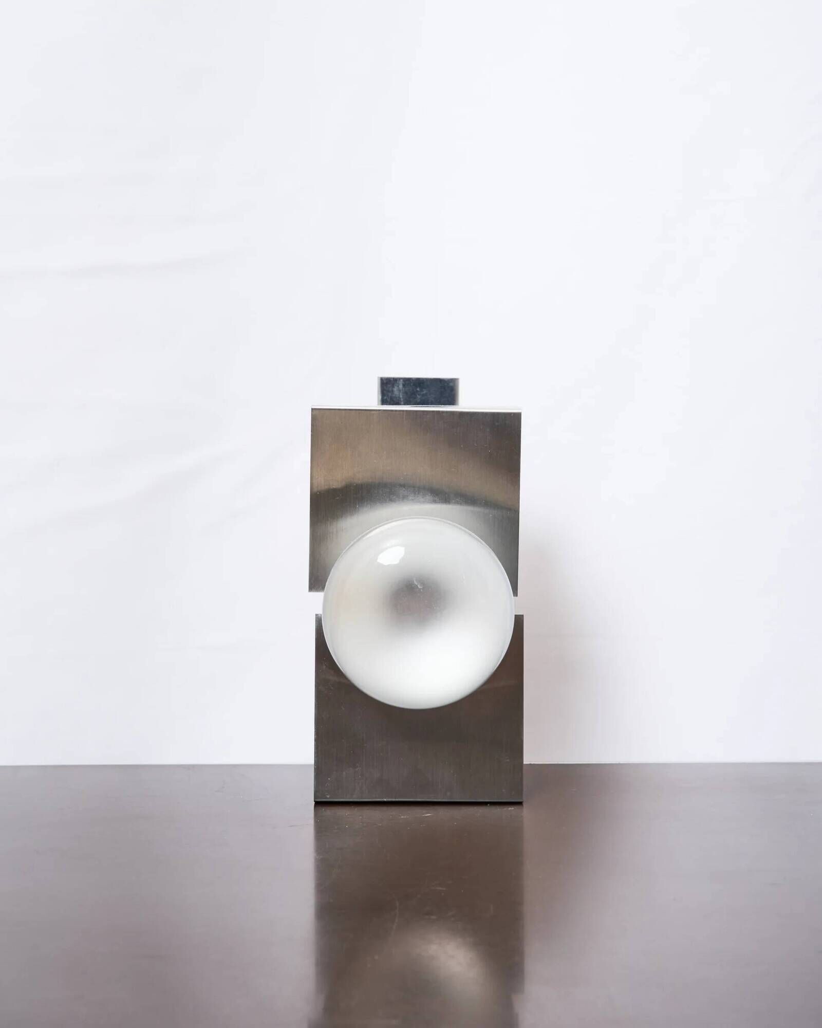 Space age wall light in aluminium and chrome (1 of 3), 1970s