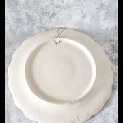 Old Spanish ceramic plate of the nineteenth century hand painted. Unique piece