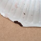 Shallow flat dish in Nevers earthenware from the 18th century.