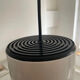 Vintage Lita pendant light in white metal France 1970