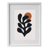 Peinture florale encadrée