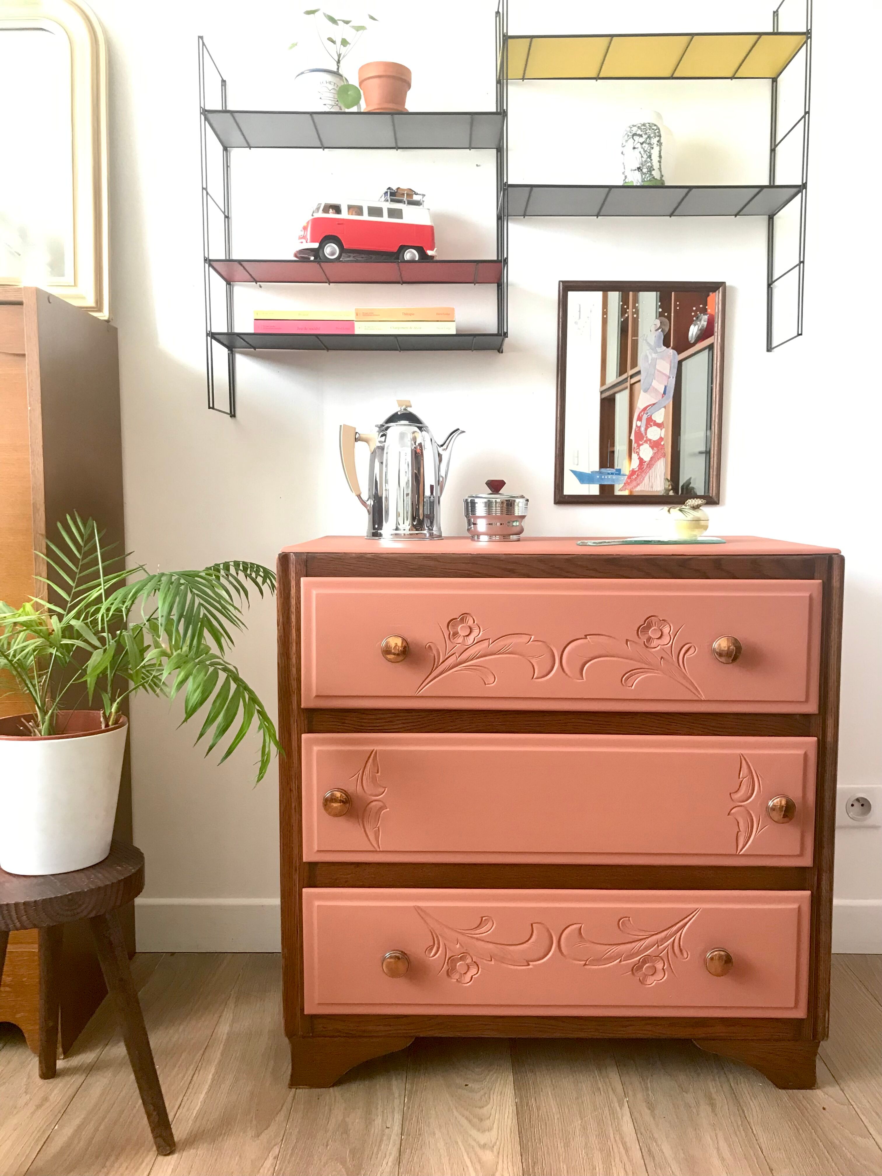 Commode Art Deco et terracotta