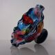 French multicoloured studio ceramic bowl from Vallauris, 1970s